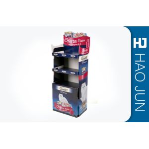 Foldable Cardboard Display Stands For Pet Food / Pop Cardboard Store Display
