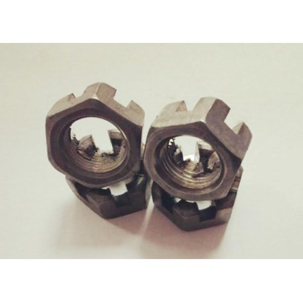 Quality GB60 Hexagon Head Slotted Castle Nut , M16x1.5 Nut 14mm Thickness Anti Corrosion wholesale