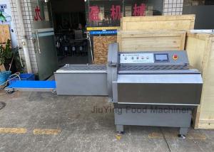 China Blue Conveyor Industrail Frozen Buffalo Meat Slice Cutting Machine Portion Function on sale