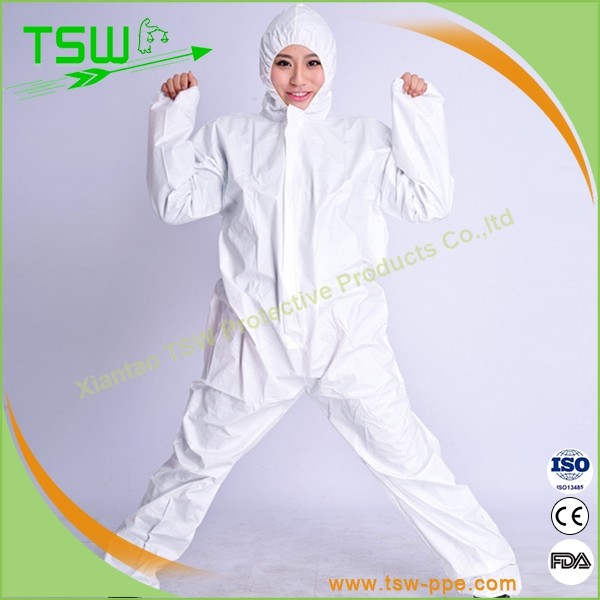 Quality Breathable Disposable Microporous Coverall With Elastic Cuff wholesale
