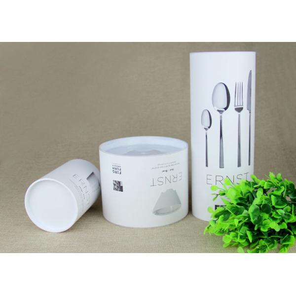 Quality Creative White Cardboard Paper Composite Cans with different sizes for Knife and Fork wholesale