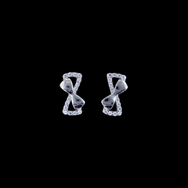 Round Shape Cubic Zirconia Stud Earrings 925 Silver Jewelry Stores