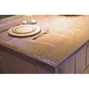 OEM Linen Like 1.2x1.8m Airlaid Tablecloth Wood Pulp Material