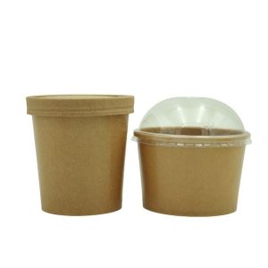Durable Recyclable 16 Oz Ice Cream Cups Paper Gelato Cups For Store