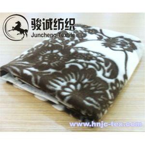 Flower pattern printed short plush warm blanket fabric and hometextile fabric to