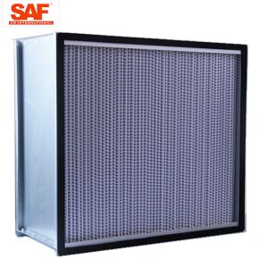 Cleanroom Deap Pleated Hepa Filter , 0.3 Micron Hepa Filter With Paper Foil