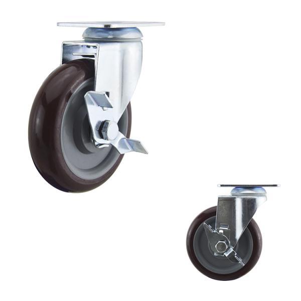 5 Inch Polyurethane Medium Duty Casters 155mm Height