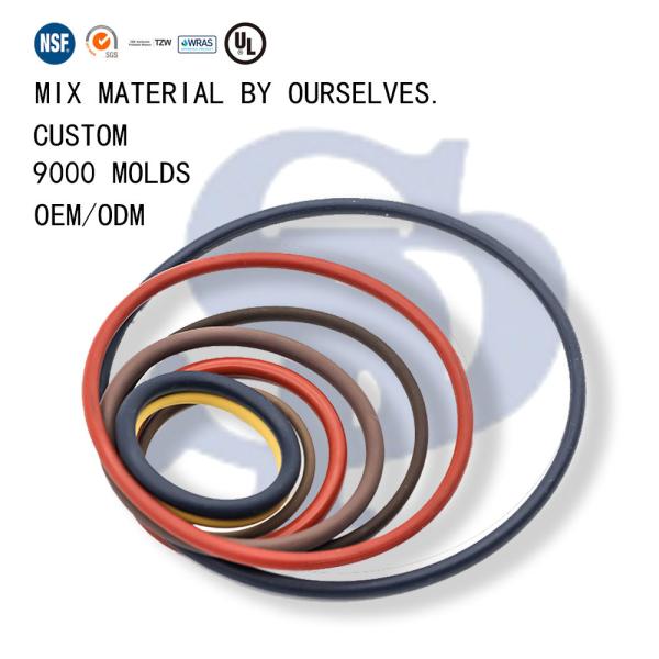 Aging Resistant Rubber O Ring Shock Absorption Thick Rubber Seal Rings