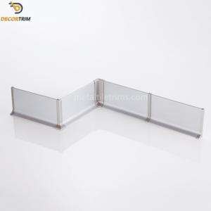 China Matt Silver Skirting Board Profiles Wall To Floor Anodizing Surface on sale