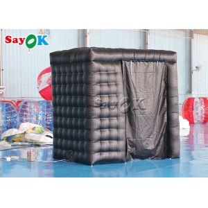Inflatable Party Tent 2.4mH 7.87FT Black Inflatable Curved Photo Booth Double