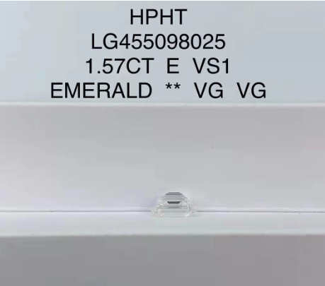 Emerald Cut Lab Grown Diamond Jewelry 1.57 Ct E VS1 VG HPHT Diamond