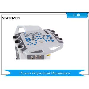 Trolley Type Color Doppler Ultrasound Scanner 24 Bit Color Depth 3 Transducer