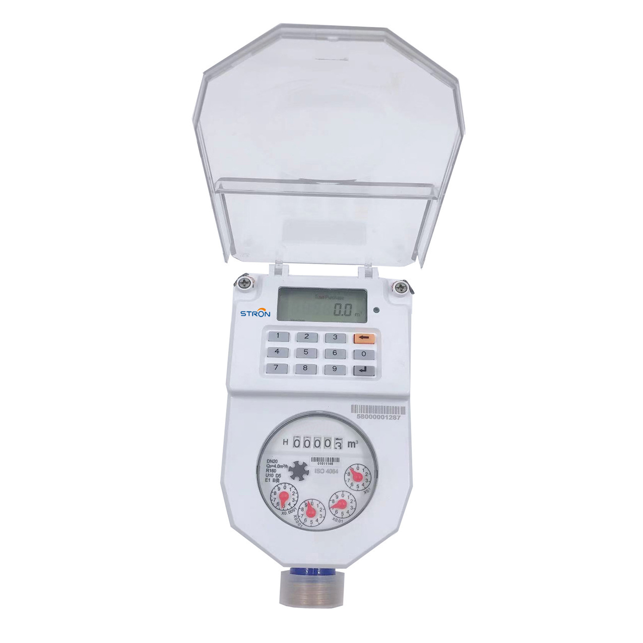 STS Integrated Keypad Smart Water Meter with Free Vending Software and 2 Years
