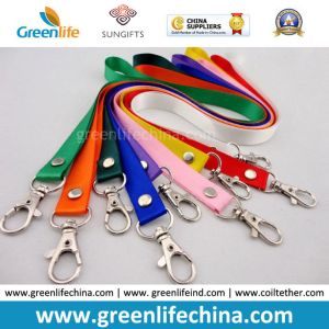 Hot selling China factory supply multi-colours smooth polyester plain lanyard w