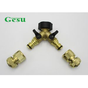 Cheap Quick Release 2 Way Hose Connector Set With Two Way Hose Valve for sale