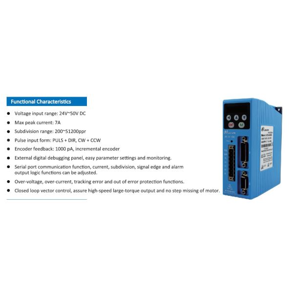 3nm Nema 24 2 Phase Close Loop Control System AC DC Digital Servo Stepper Motor Driver Kit