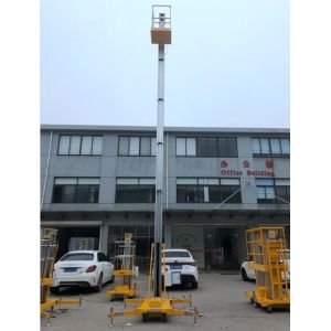 8m Single Mast Aerial Work Platform Aluminum Frame Hydraulic Lift Table