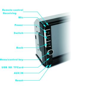 12V/ 24V 7 Inch Touch Screen Car 2 Din Stereo Video Entertainment Player with SD