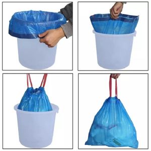 Drawtape Handle Office Biodegradable Compostable Bag Bin Plastic Liner Roll