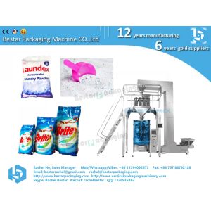 Detergent powder VFFS packing machine 500g pouch bag with EU standard holes