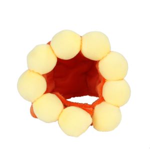 Yellow Plush Animal Hats , Cotton Material Dogs Wearing Hats Custom Size