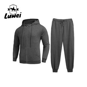 China Fashion Jogger Pullover Custom Made Oversized Plain Zip Bluza Moletons Mens Sweatsuits 2 Piece Hoodie Tracksuit Sets on sale