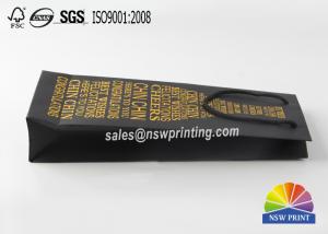 China PP Rope Handle Black Cardboard Global Trade Wine Custom Paper Bag on sale