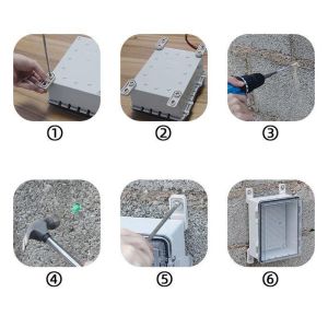 Electrical Cable Distribution Power Socket Box Rainproof Outdoor Plastic