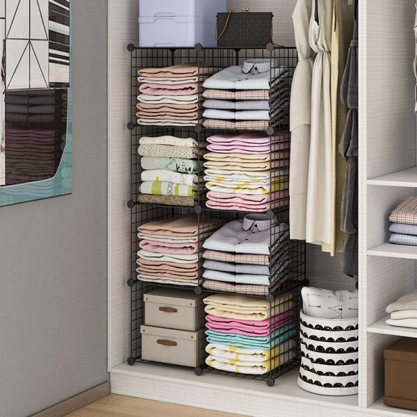 Quality 4 Tier Portable Double Partition Steel Clothes Rack Within Wardrobe wholesale