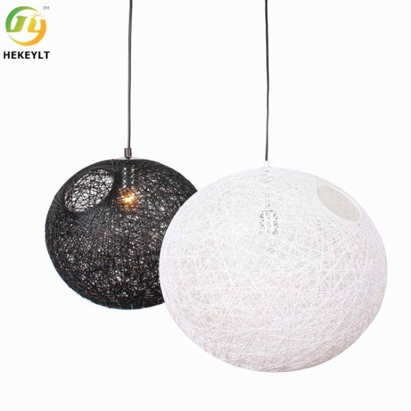 Quality 60 Watt E27 Modern Pendant Light With Braided Rope Simple wholesale