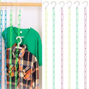 1.3m Length 23 Holes Colorful Plastic Chain Warning Chain for Wardrobe Hanging