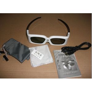 Yellow Frame DLP Link 3D Glasses Active Shutter Eco Friendly Rohs CE