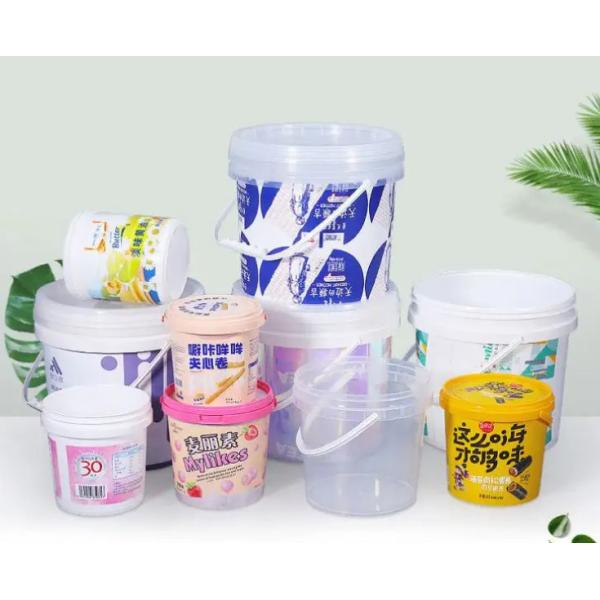 Smooth Surface Plastic Round Buckets in Various Capacities with Customizable