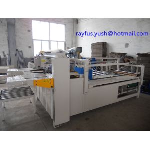 Custom Carton Folder Gluer Machine / Semi Automatic Folder Gluer lifting gluing