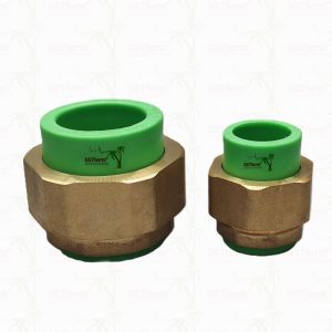 Green Ppr Double Head Threaded Union Double Union Connector High Temperature