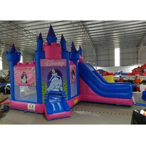Disney Pink Princess Inflatable Bouncers With Slide 3 Years Warranty
