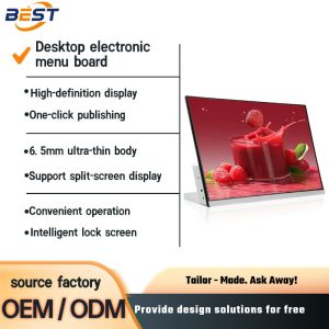Commercial Digital Tabletop Menu Displays 23.8inch/21.5inch Pixel Pitch