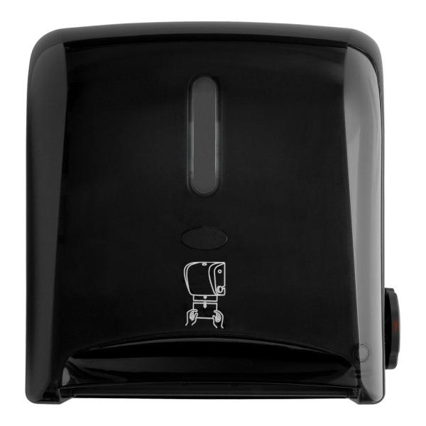 Quality Black color, ABS Plastic, Mechanical Auto Cut Roll Paper Towel Dispenser for 20cm wide roll wholesale