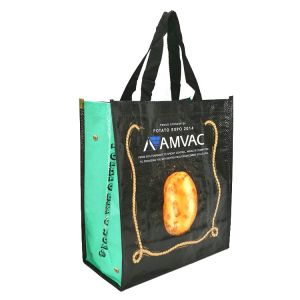 Promotion eco friendly foldable large capacity shopping laminated pp woven bag