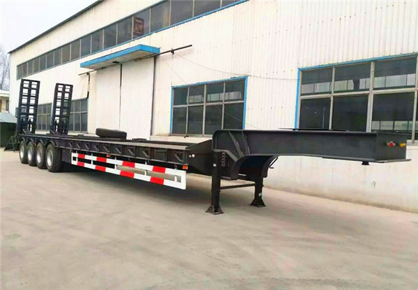 Quality Sinotruk 10T Low Bed Semi Trailer Mechanical Suspension wholesale