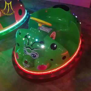 China Hansel 2018 fast profit plastic bumper cars with lights amusement ride from factory on sale