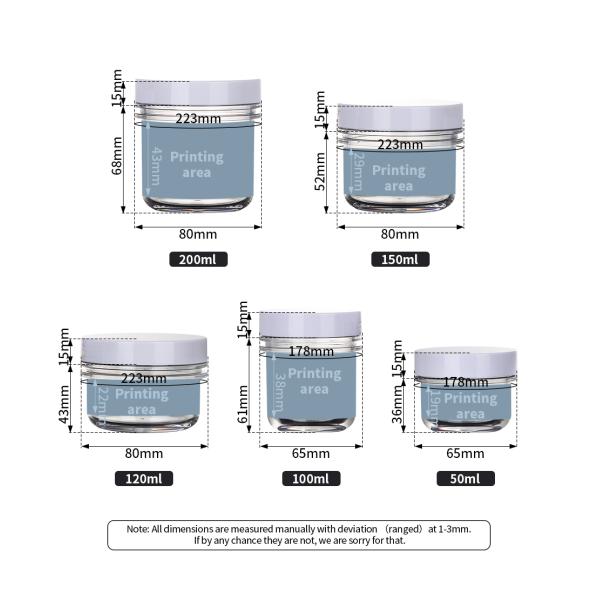 Airless Cream Packaging Jar 200ml Capacity Leakproof Refillable