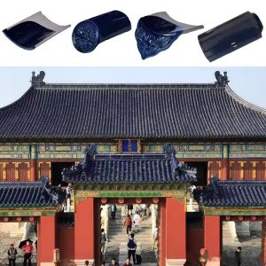Cheap Chinese Style Roof Tiles Decoration Cobalt Blue Ceramic Roofing Tiles for sale