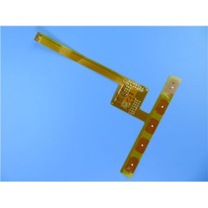 Dual Layer Flexible PCB Built on Polyimide With Immersion Gold and Yellow Mask