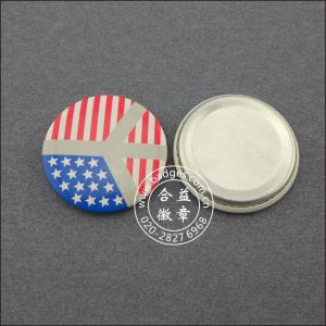 Cheap tin badges package paper / iron bottom / simple needle badge MK08 for sale