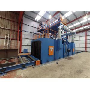 Steel Profile Roller Conveyor Shot Blasting Machine Wheel Deflashing 4.5m/Min