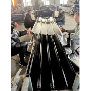 RAL9004 Single Black PPGL Metal Corrugated Trapezoidal Steel Roofing Corrugated