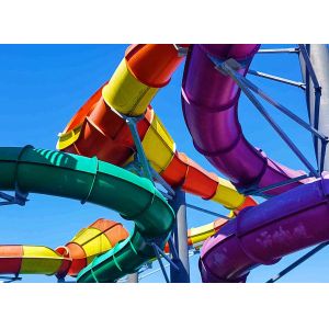 ODM Water Theme Park Playground Games Item Equipment Fiberglass Spiral Slide