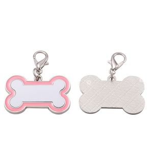 Sublimation Daog tag Blanks Custom Printing Color Edge Bone Shape Pet Id Tag