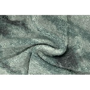 Jacquard Faux Sherpa Fabric Check Polyester Fur Patterned 460gsm